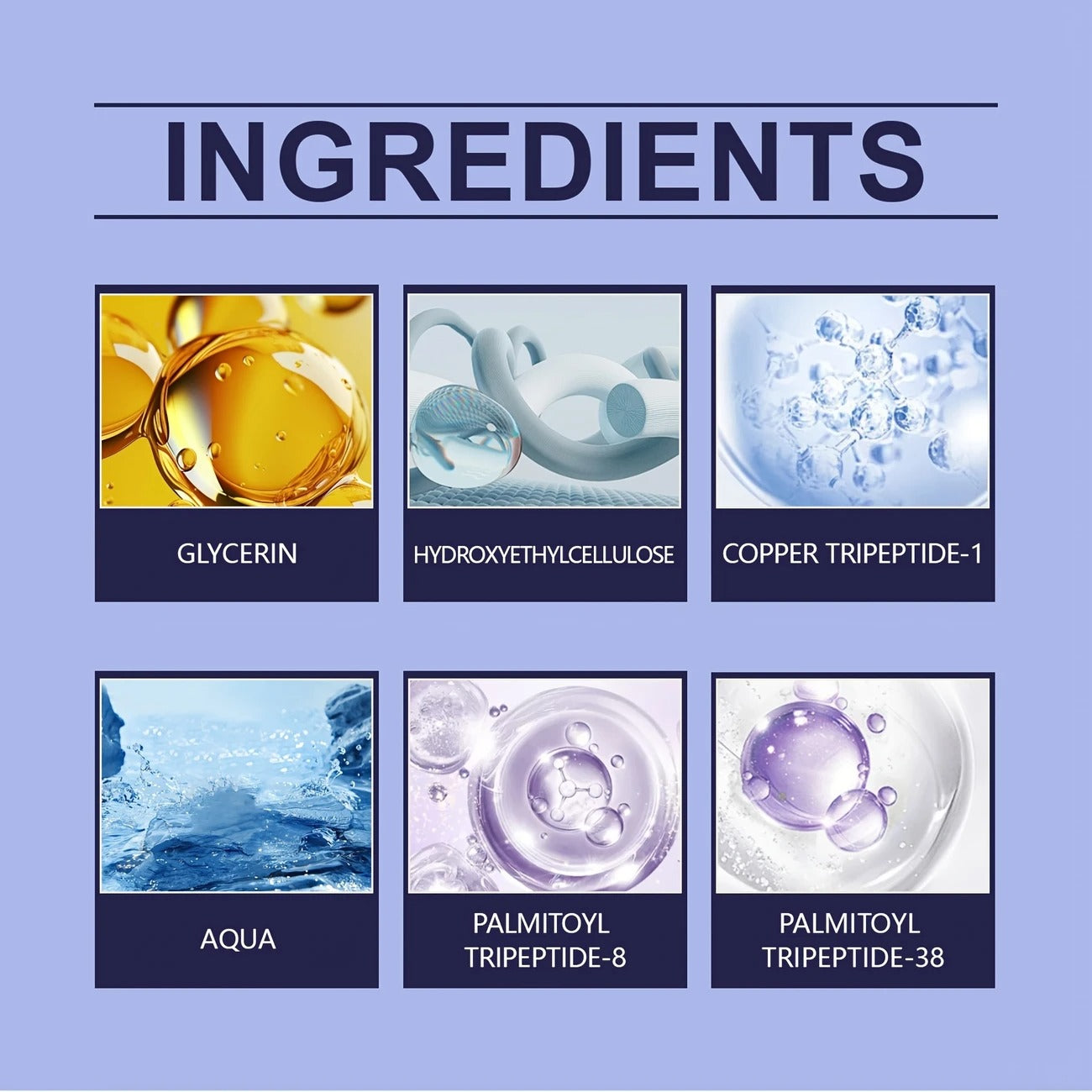 Copper Peptide Facial Essence, Moisturizing, Tightening Facial Contour, Mild, Easy To Absorb, Smooth Facial Skin, Suitable For All Skin Types