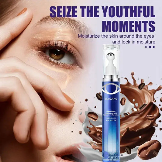 2/3pcs Eye SerumContaining Caffeine, Hyaluronic Acid & Niacinamide,Moisturizing And Tightening The Light Beige Around TheEyes, The Look Of Dark Circles, Daily Eye Care Cream with360"Roller Massage Ball, Smooths Eye Light Beige, FirmingUnder Eve Serum
