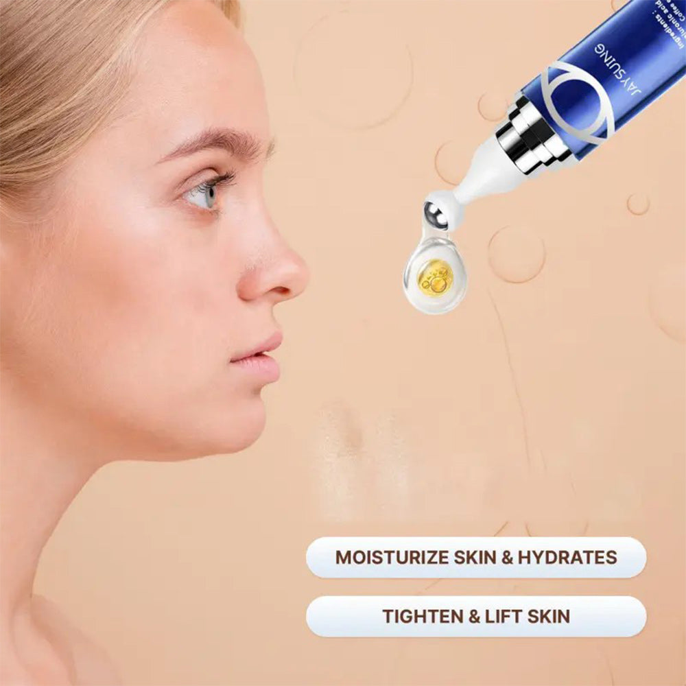 2/3pcs Eye SerumContaining Caffeine, Hyaluronic Acid & Niacinamide,Moisturizing And Tightening The Light Beige Around TheEyes, The Look Of Dark Circles, Daily Eye Care Cream with360"Roller Massage Ball, Smooths Eye Light Beige, FirmingUnder Eve Serum