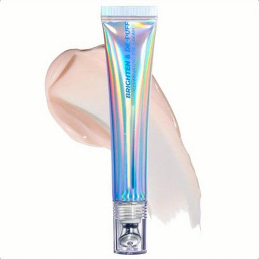 Brighten & Depuffllluminating Eye Cream - Instantly Reduce Dark Circles &Puffiness with Soothing Metal Applicator, Hydrating KoreanFormula, Vegan Botanicals & Niacinamide -DermatologistTested,