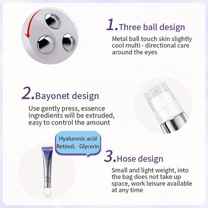 3pcs Eye Cream Skincare,Hyaluronic Acid & Glycerin Enriched, Moisturizing Firm SkinFirming Serum For All Skin Types For Women Daily Eye Care